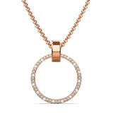 Krystal Couture Orbit of Charm Necklace Embellished with SWAROVSKI Crystal in Rose Gold