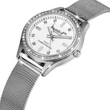 Tabby Boxed Lux White Gold Watch & Feline Necklace Set