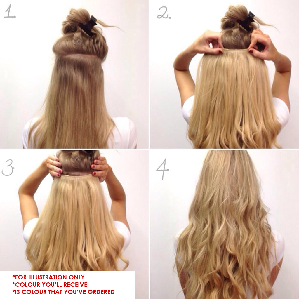 24" Blonde Brown Highlights Straight 6Piece 17Clips Extension