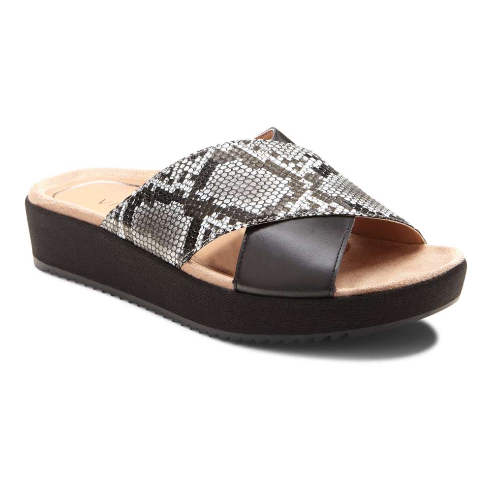 Vionic Hayden Platform Slide - Natural Snake