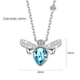 Krystal Couture Bee Crystal Blue Necklace Embellished with SWAROVSKI Crystals