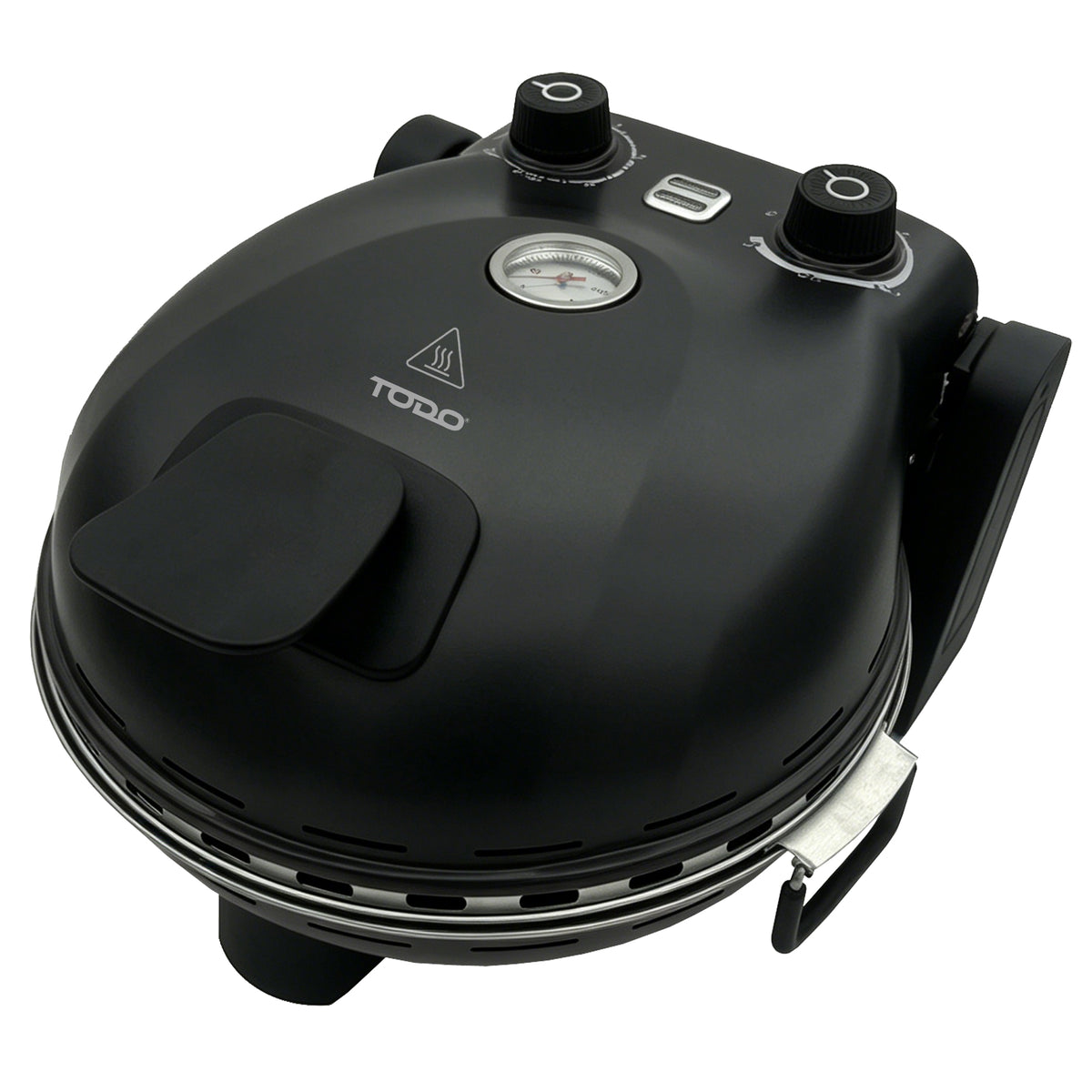 TODO 1400W Electric Pizza Maker Pizza Oven 30cm Ceramic Stone Plate 420A„ƒ Temperature - Black