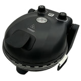TODO 1400W Electric Pizza Maker Pizza Oven 30cm Ceramic Stone Plate 420A„ƒ Temperature - Black