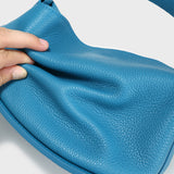 TOGO Leather Slouchy Pillow Bag - Blue