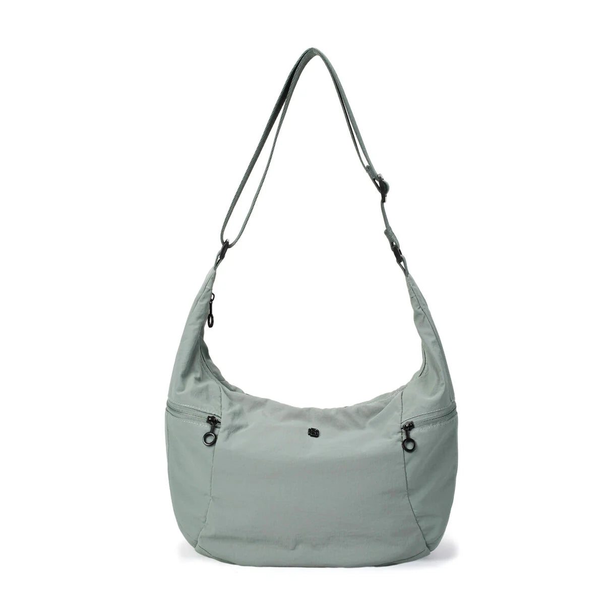 BAMEI Water-Resistant Nylon Crescent Crossbody Bag - Sage