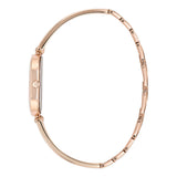 Furla Ooh Rose Gold-Tone 19mm Black Enamel Bangle Watch