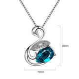 Loyal Teal Swan Necklace