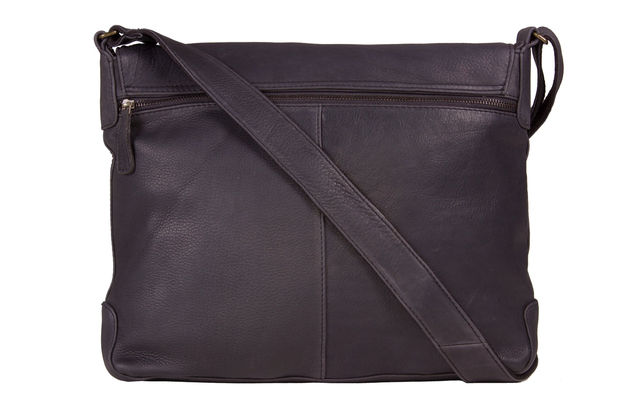 Mens Navy Leather Bag