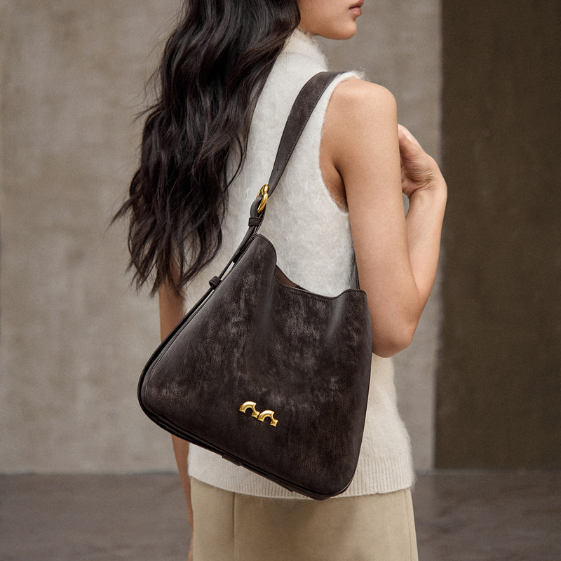 Nalandu Midnight Luxe Large Capacity Tote Bag - Chocolate
