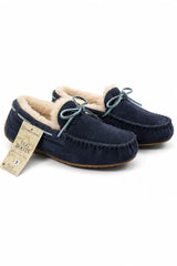 Australian Leather Ugg Loafer - Navy Light Blue Laces - AU5