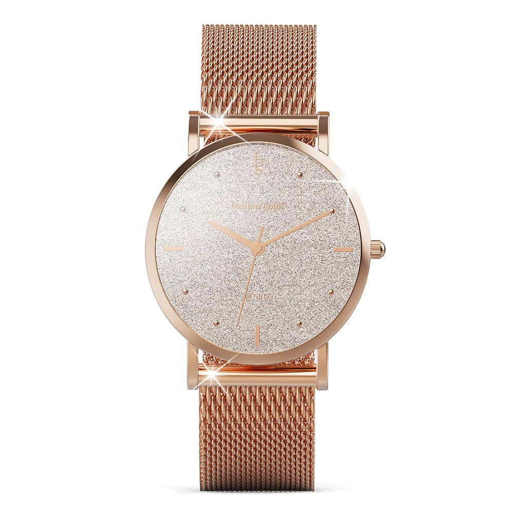 Bullion Gold Bullion Gold Seamless Dial Watch - Rose Gold and White