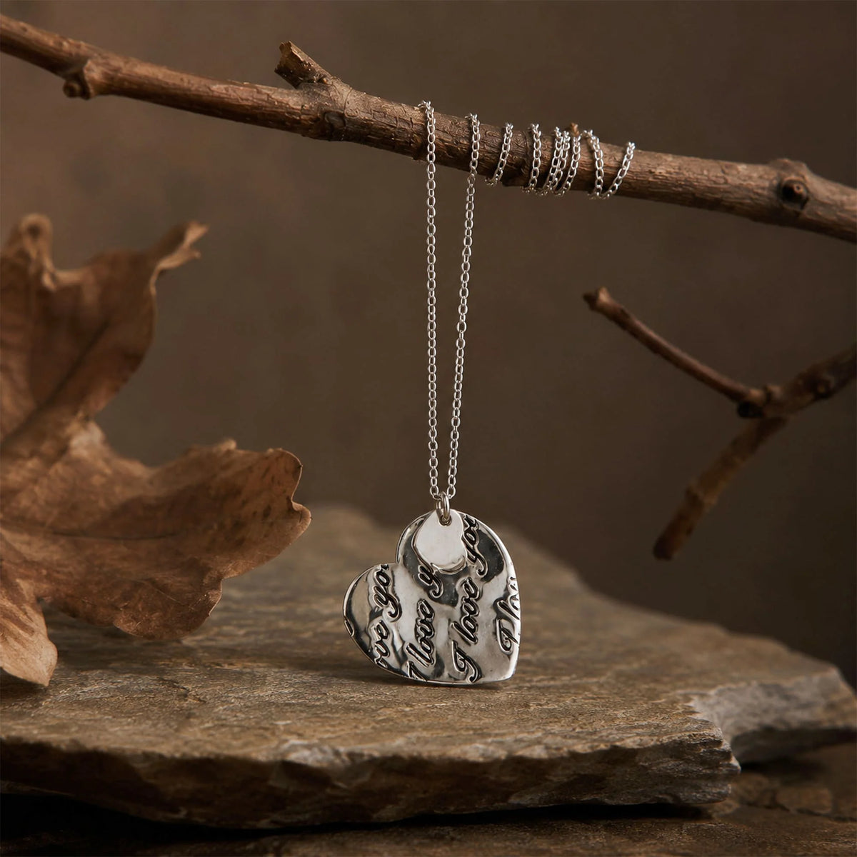 Bullion Gold I Love You Necklace