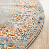 Babylon 211 Grey Round Rug