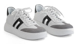 Bosccolo Womens Sneakers - White/Black/Grey