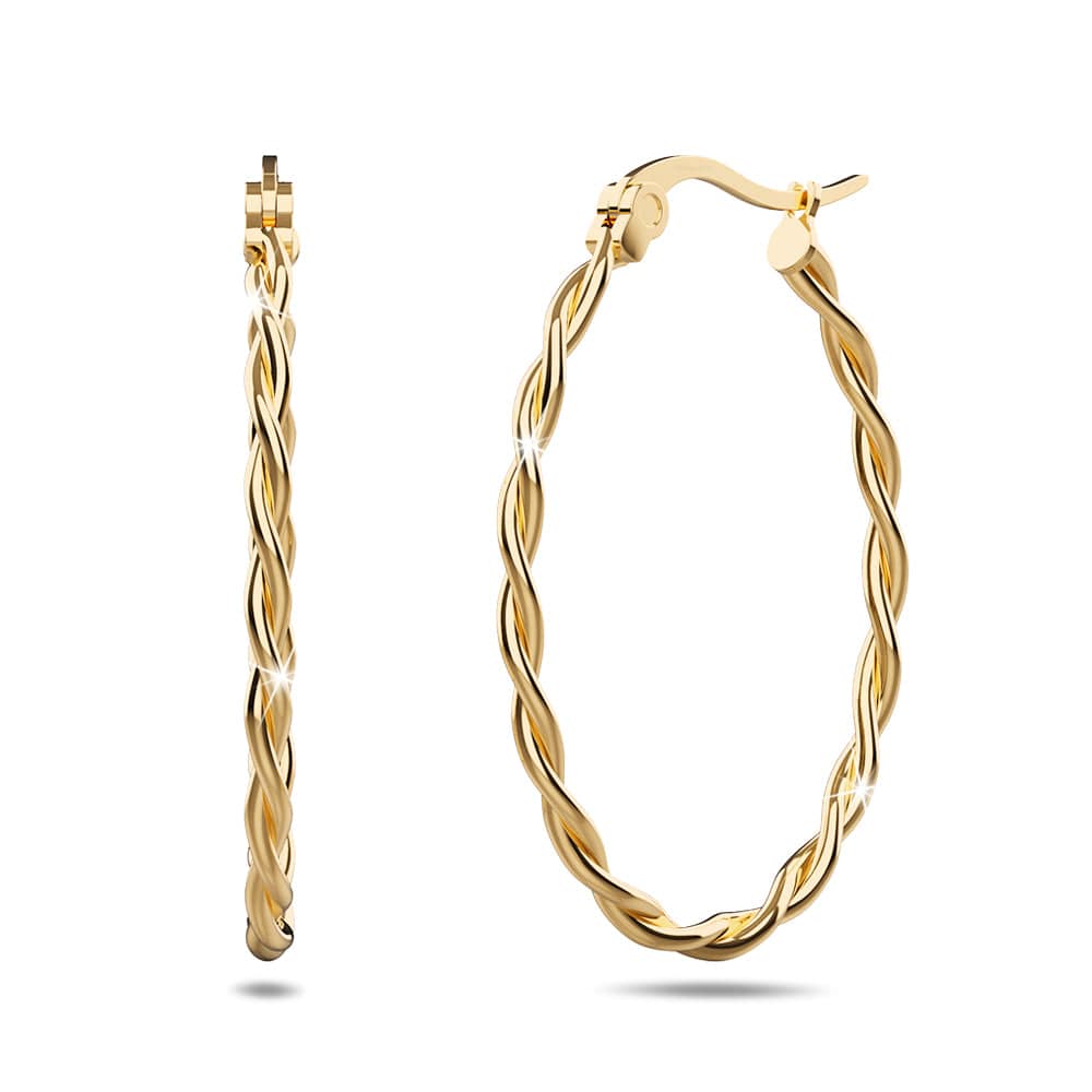 Bullion Gold Fairy Dust Hoop Gold Layered Earrings