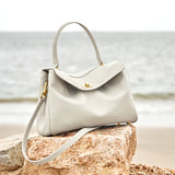 Nalandu Cloud Leather Satchel Bag - Ivory
