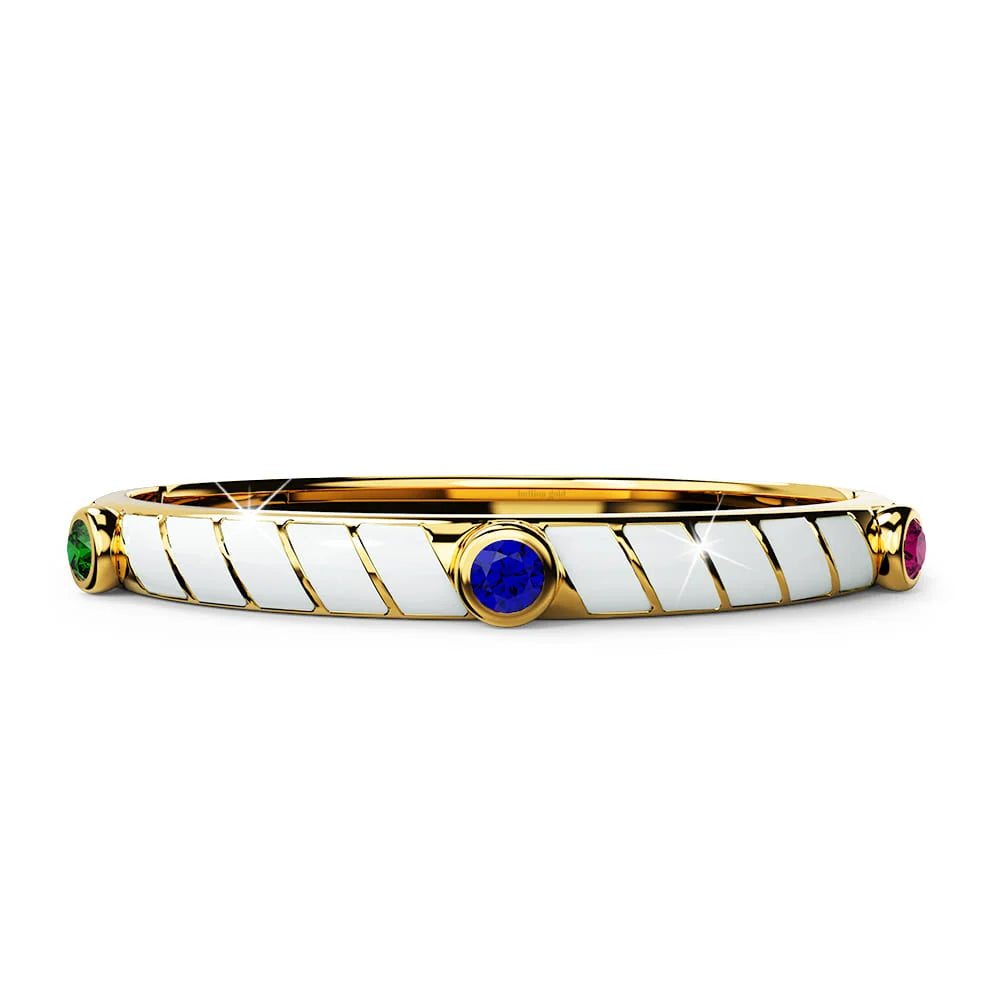 Bullion Gold Arctic Luminous Enamel Gold Layered Bangle