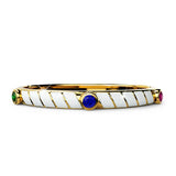 Bullion Gold Arctic Luminous Enamel Gold Layered Bangle