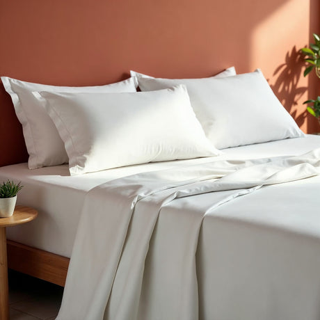 Royal Comfort Balmain 1000TC Bamboo cotton Sheet Sets- White