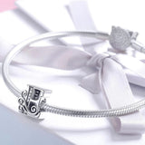 Solid 925 Sterling Silver Vintage Inspired Antique Alphabet Charm