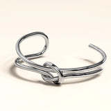 Bullion Gold Forever Knot White Gold Cuff Bangle
