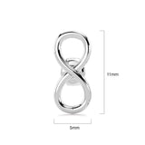 Solid 925 Sterling Silver Infinite Glory Studs Earrings