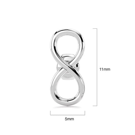 Solid 925 Sterling Silver Infinite Glory Studs Earrings