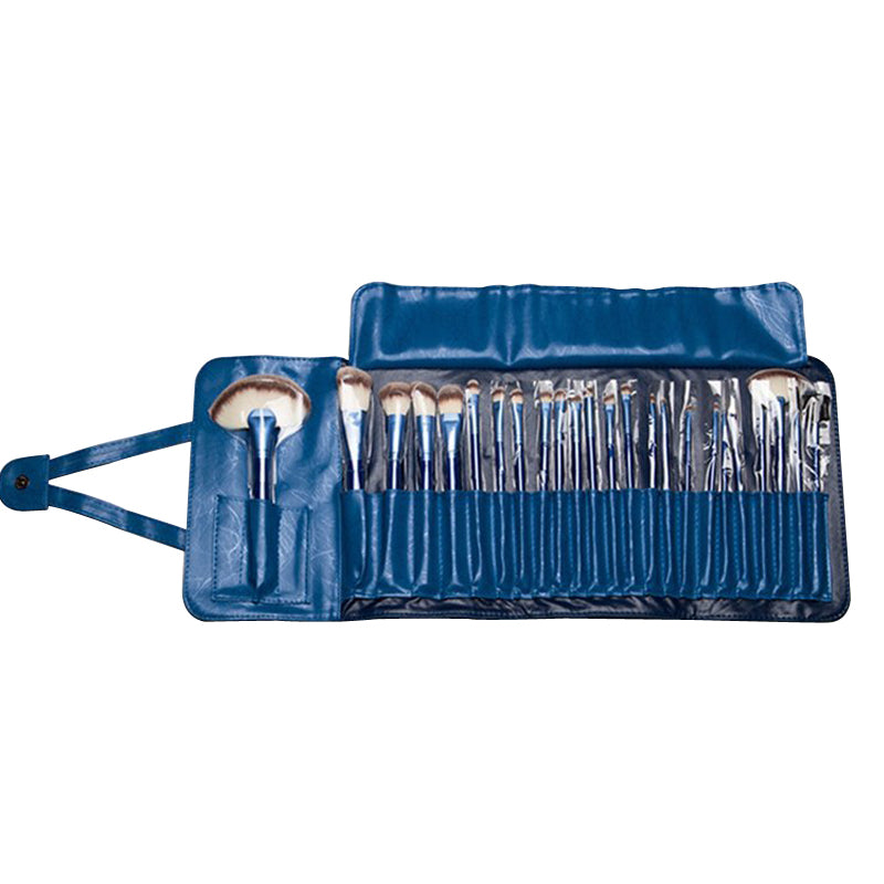 24 Pc High Quality Micro Fiber Brush Set Carry Case Blue