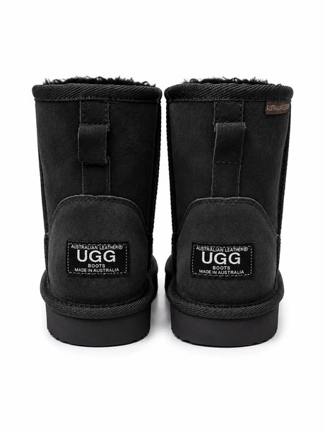 Australian Leather Ugg Mini Uggs - Black - AU10