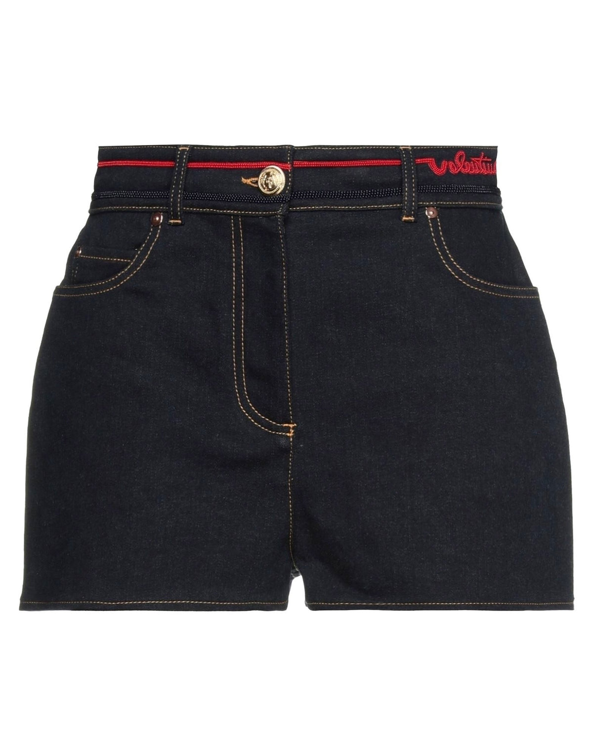 Valentino Garavani Womens Denim Shorts - Blue