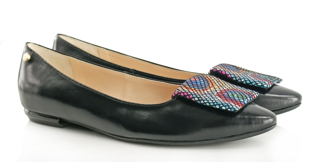 Bosccolo Womens Ballerina Pillow Pa - Black/Multi