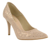 Bosccolo Womens High Heels - Silver Plated Pale Pink