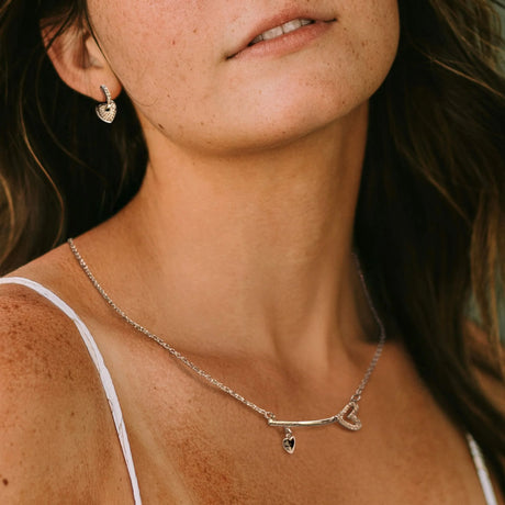 Krystal Couture Romantic Love Bar Necklace Embellished with SWAROVSKI Crystals