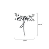 Solid 925 Signature Silver Olivia Dragonfly Stud Earrings