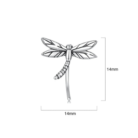 Solid 925 Signature Silver Olivia Dragonfly Stud Earrings