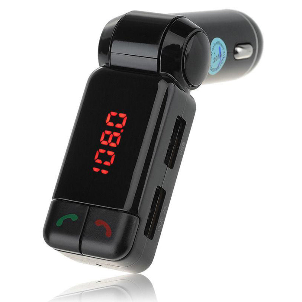 Bluetooth V2.0 Fm Transmitter Handsfree Dual Usb Charger 5V/2A Bc06