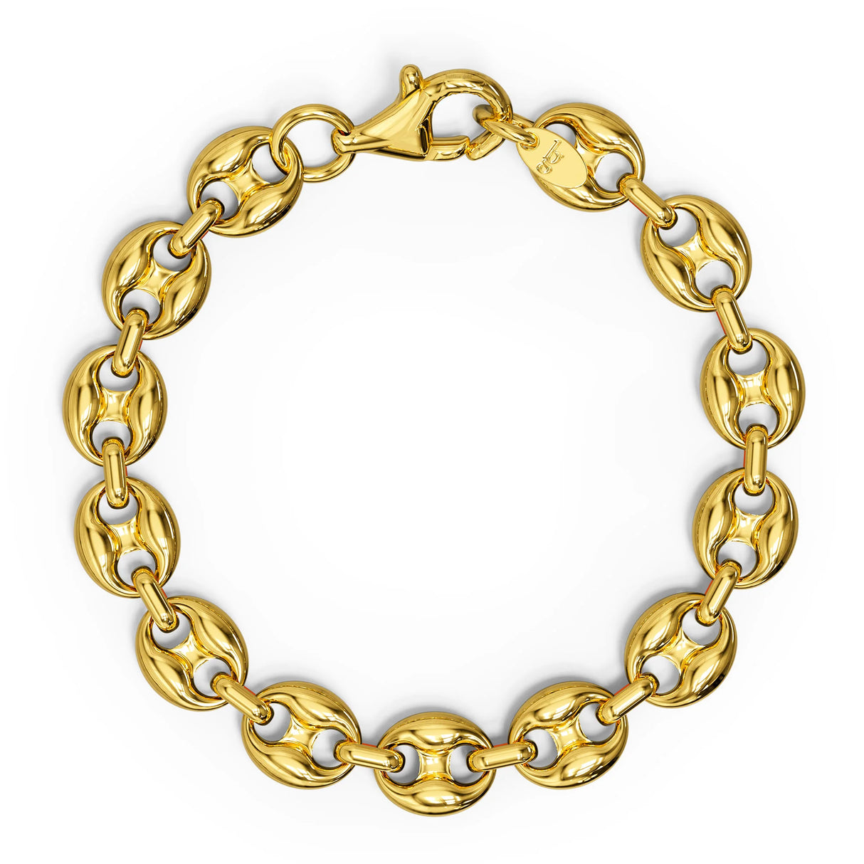 Bullion Gold Interlocking Anchor Link Bracelet in Gold - 11mm