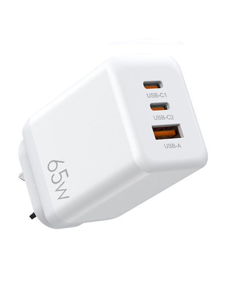 TODO 65W GaN USB Type C Charger Adaptor 3 Port Universal Charging Station 3.25A