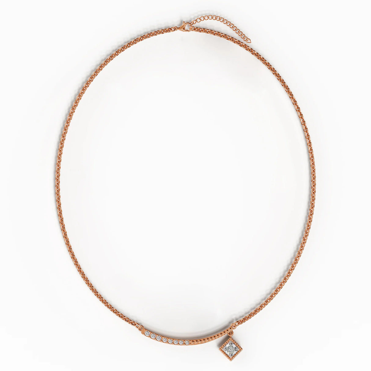 Krystal Couture Sparkling Pendant Necklace in Rose Gold Embellished with Swarovski Crystals