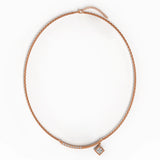 Krystal Couture Sparkling Pendant Necklace in Rose Gold Embellished with Swarovski Crystals