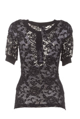 Dolce & Gabbana Women Laced Short Sleeves Shirt