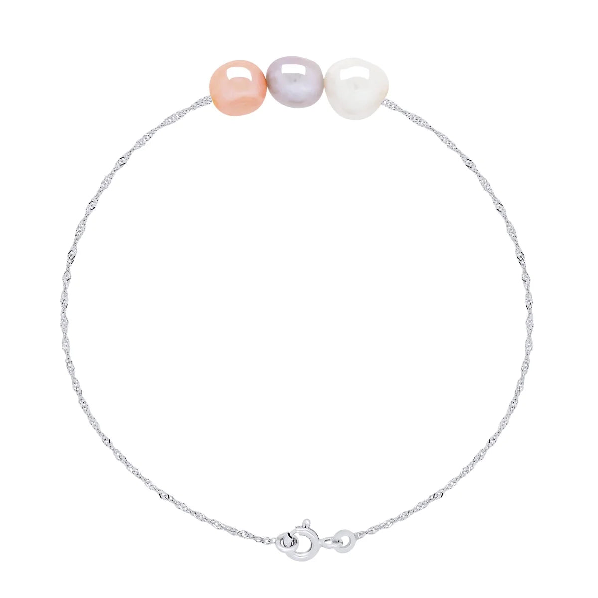 Manufacture Royale Bracelet Baroque 3 Pearl Baroque Freshwater Pearl Lavender & Multicolour
