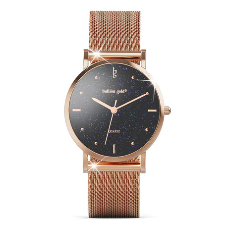 Bullion Gold Bullion Gold Seamless Dial Watch - Rose Gold and Black