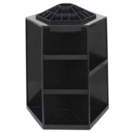 TODO 360 Rotating Makeup Organizer Container Spinning Hanger Rack Black