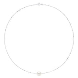 Necklace Freshwater Pearl White White Gold 9-10mm