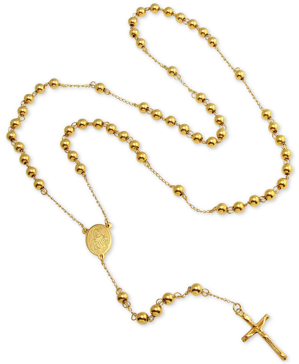 Stephen Oliver 18K Gold Plated Men'S Religious Rosary