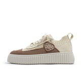 Chunky Platform Knit Sneakers - Mocha
