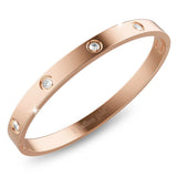 Bullion Gold Cecelia Stainless Steel Bangle in Rose Gold