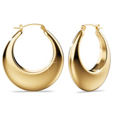 Bullion Gold Maia Gold Stainless Steel Hoop Earrings