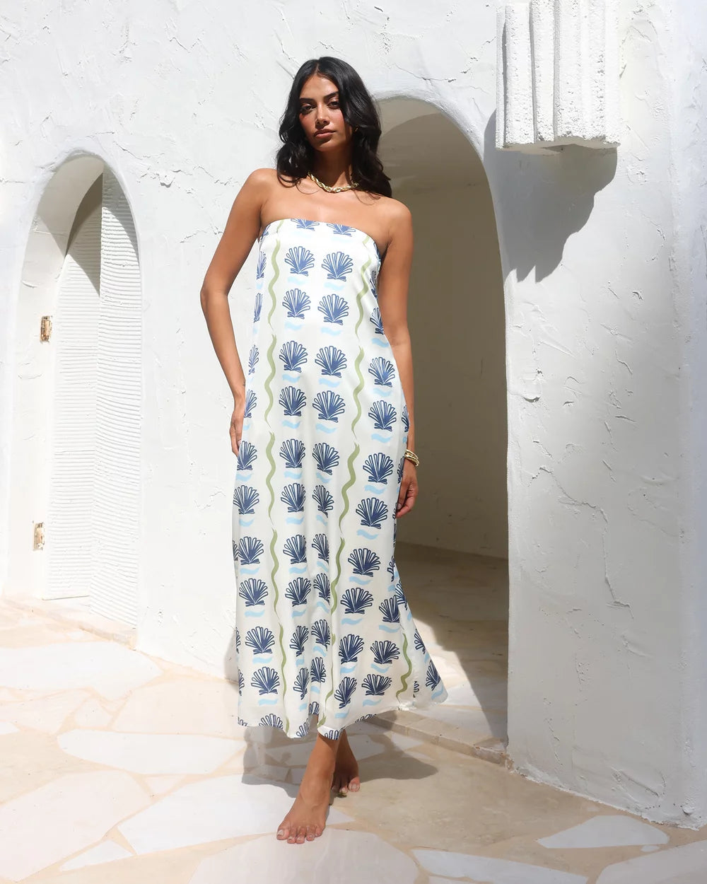 Lost In Lunar Venice Maxi Dress - Amalfi